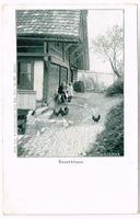 Landwirtschaft/Hühnerhof 1910 mit Kindern BE?