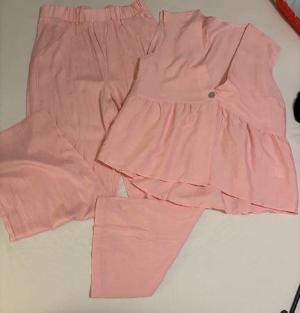 Rosa Sommer Set, Oberteil & Hose, Gr. L