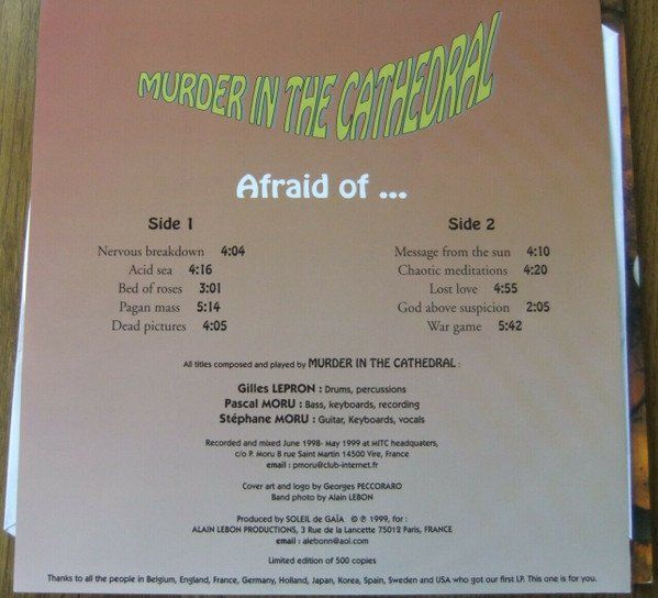 Dischi in vinile: LP MURDER IN THE CATHEDRAL - Afraid of – Usato da Bettlach venduto da galileo-records 1