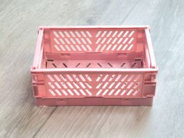 Boîte de rangement pliable rose S (Neuve)