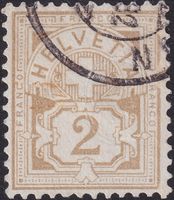 1882, Nr.53 (Ziffermuster, weisses Papier), 2c oliv, K 520.-