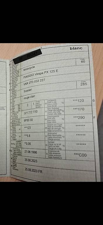 Strada: Vespa PX125 ROSE  – Usato da Attalens venduto da rosset2m 1