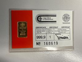 1g Goldbarren UBS