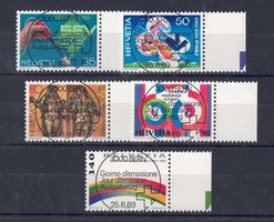 Hel 1989, SBK 777 - 781, Serie ET-Vollstempel