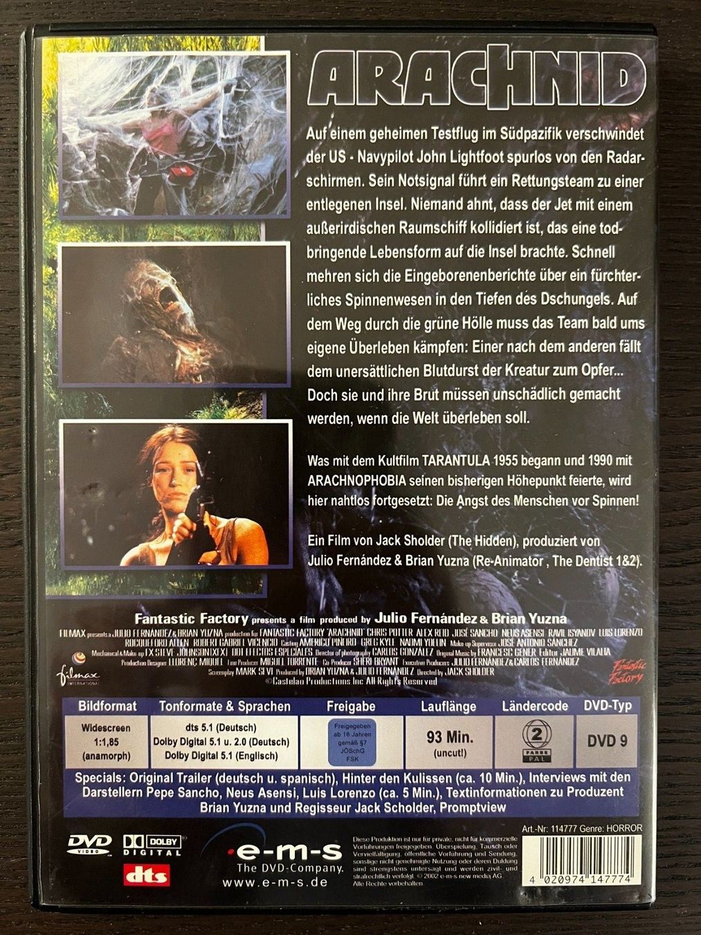 Tutti i DVDs: Arachnid – Usato da Zürich venduto da FilmFreunde 1