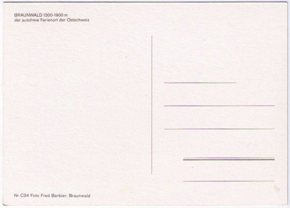 Cartoline postali: Braunwald - 3 Bild AK – Usato da Binningen venduto da Mountainrider 1