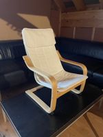 Kinder Sessel Liegestuhl Holz hell beige guter Zustand