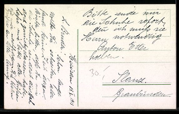 Cartes postales: AK Herisau, Blick in die Poststrasse – D'occasion à Berlin par bartko-reher 1