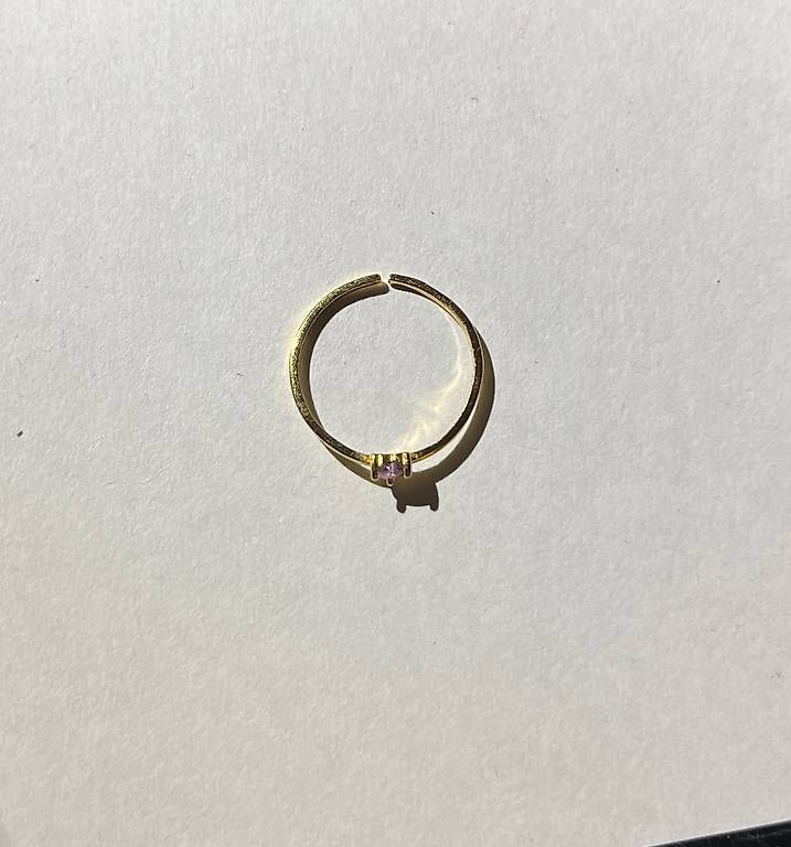 Anelli: Ring Gold mit violettem Herz – Nuovo (secondo la descrizione) da Birsfelden venduto da tam_t8t8 1