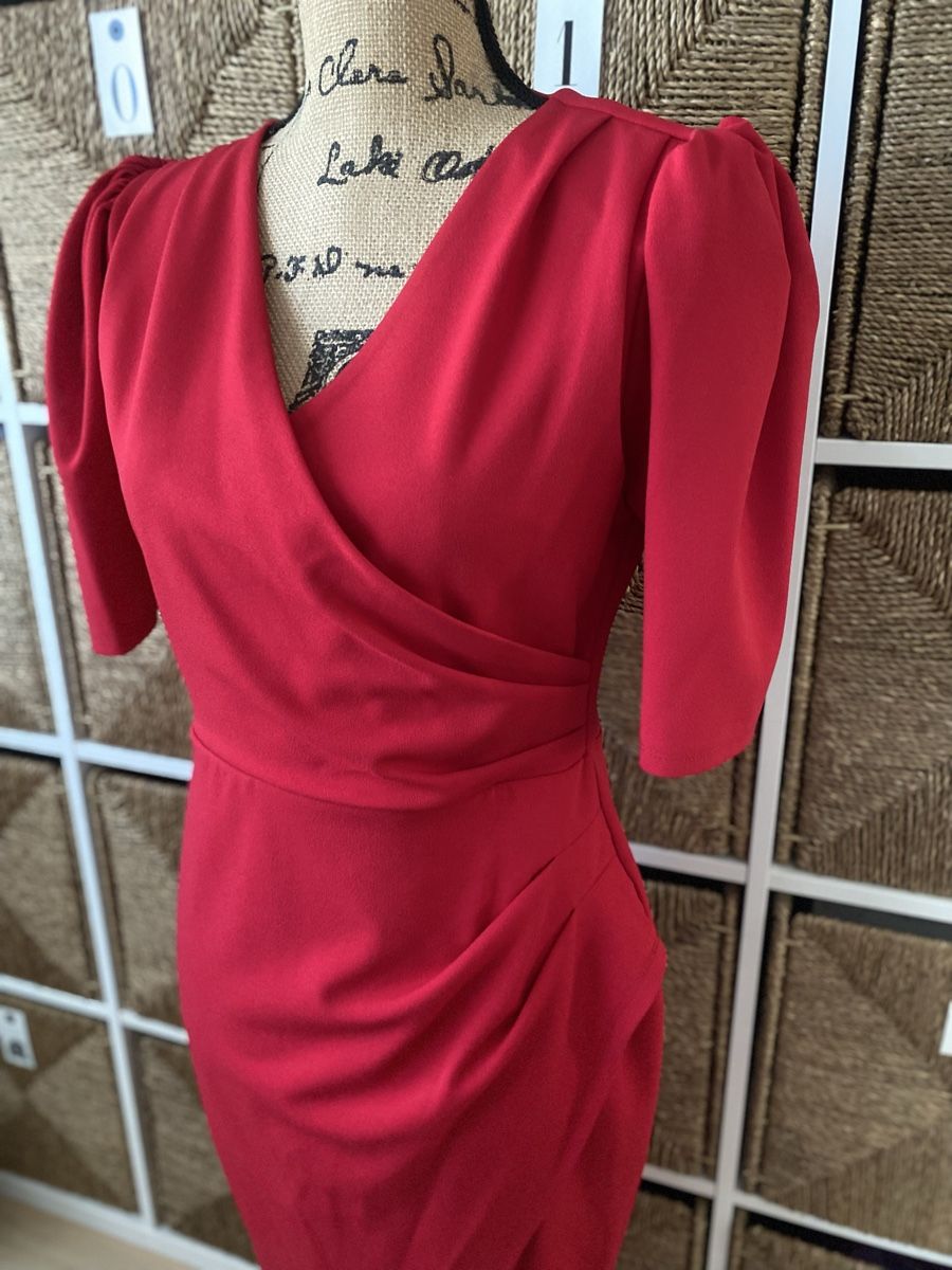 Vestiti: Stunning Wrap Midi Red Dress, new. – Nuovo e nell'imballaggio originale da Safenwil venduto da rgs_tg62 6