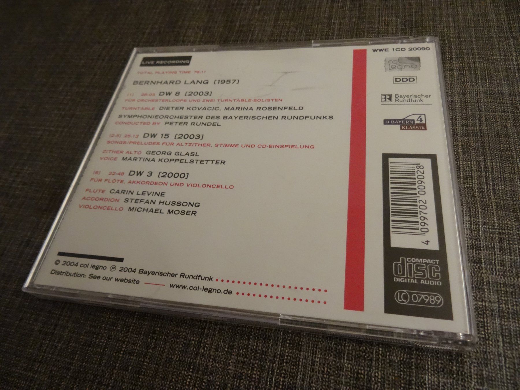 CDs: Bernhard Lang CD – Gebraucht aus Olten von Disc-Ausverkauf 1