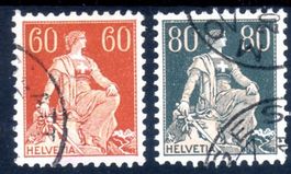 1940 GLATTES KREIDEPAPIER 2 MARKEN GESTEMPELT 140Y UND 141Y