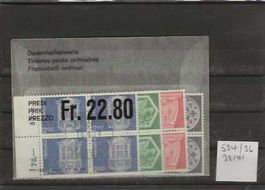 timbre 534-536-538-541 bloc de 4