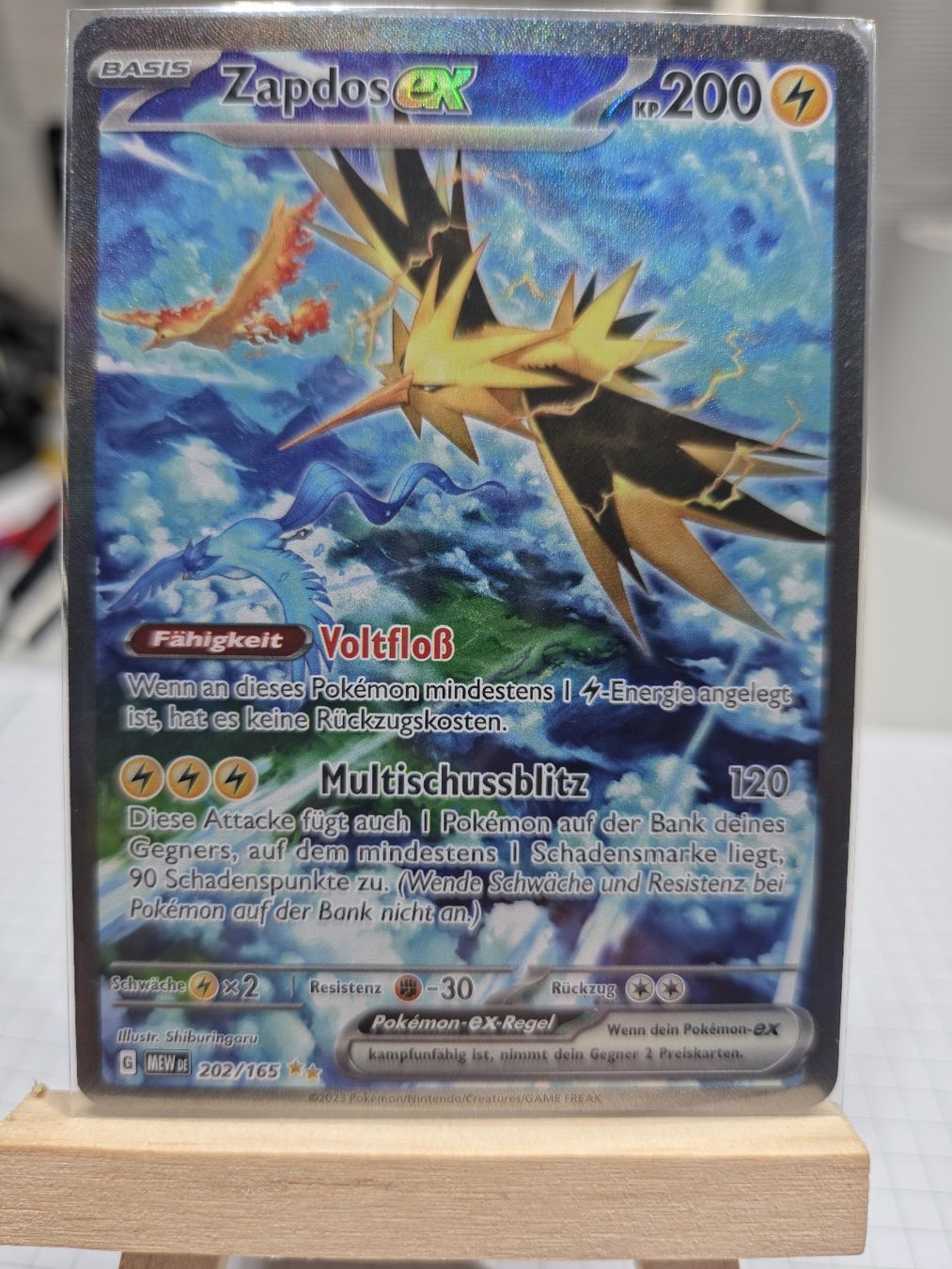 Pokémon Sammelbilder & Trading cards: Zapdos EX (MEW 202/165) – Neu (gemäss Beschreibung) aus Elgg von PatrickBr