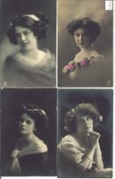 4 AK - Damen Frauen Portrait - Femme