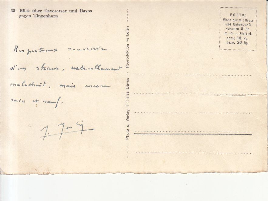 Cartoline postali: Davosersee ca. 1940 – Usato da Bürglen TG venduto da StampGraf 1