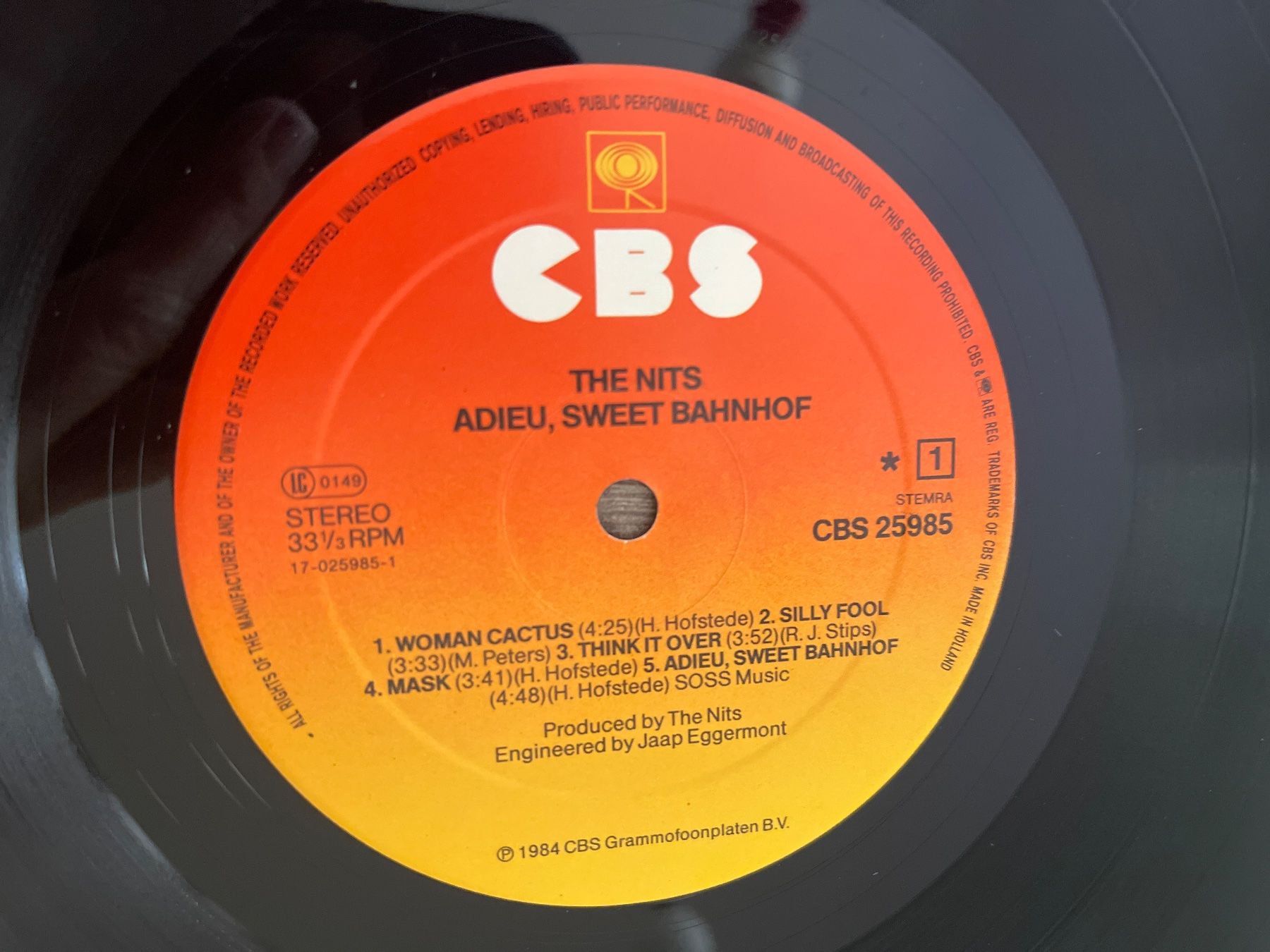 Dischi in vinile: A383/The Nits - Adieu, Sweet Bahnhof – Usato da Frutigen venduto da Philippe_jsp 2