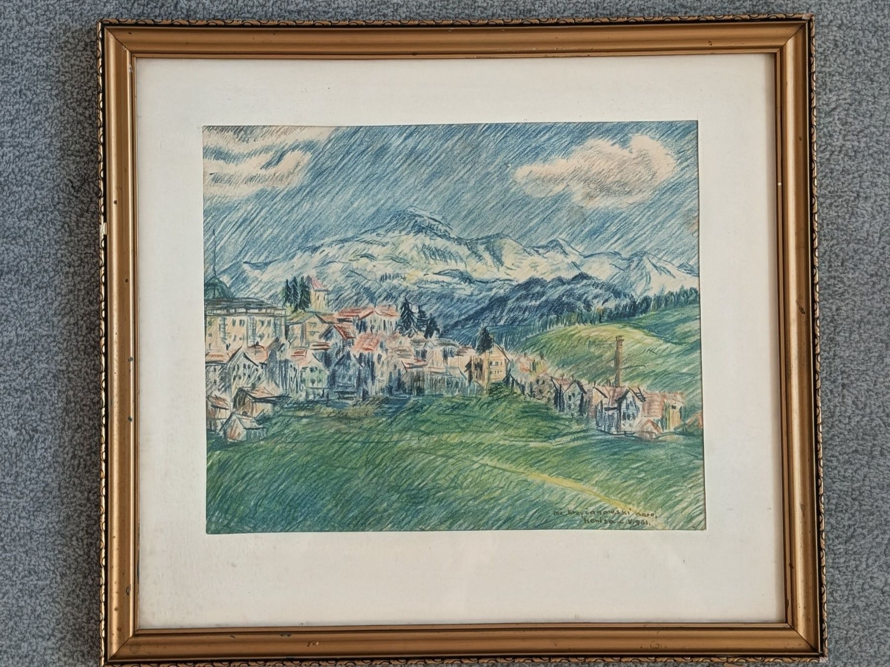 Dipinti: Herisau Gemälde 1941 von einem Polen gemalt – Usato da Herisau venduto da apo_bxx7