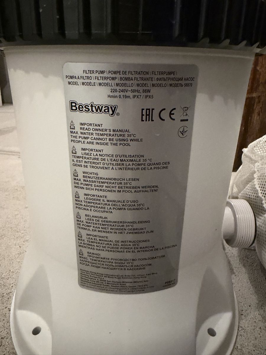 Bestway Accessori per Piscine: Bestway 5678 L Filterpumpe – Usato da Kriens venduto da palmenstrand01 1