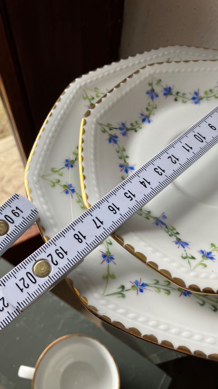 Set di piatti: ensemble vaisselle peint à la main handbemalt Gerichte – Usato da St-Cierges venduto da LeRegain 4