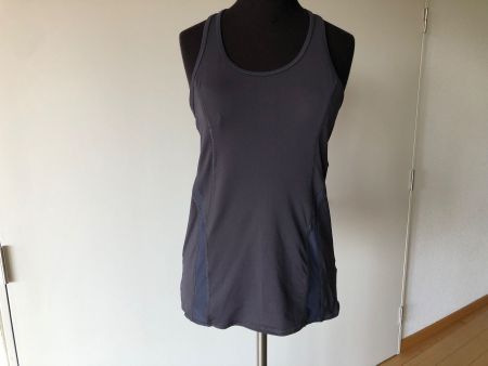 OYSHO Sportstop. Anthrazitgrau. Gr L.