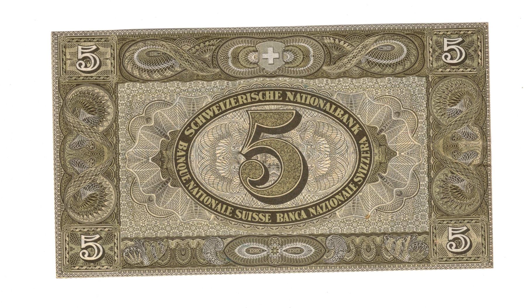 Banconote: 5 Franken Note 1947 bankfrisch – Nuovo (secondo la descrizione) da Bottmingen venduto da Golferin 1