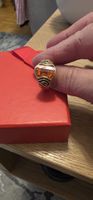 Gold Ring mit Citrin Edelstein, Grösse 17mm, Vintage!