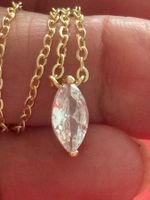 Luxus Elegante Zirkonia Kette Farbe : Gold/Weiss