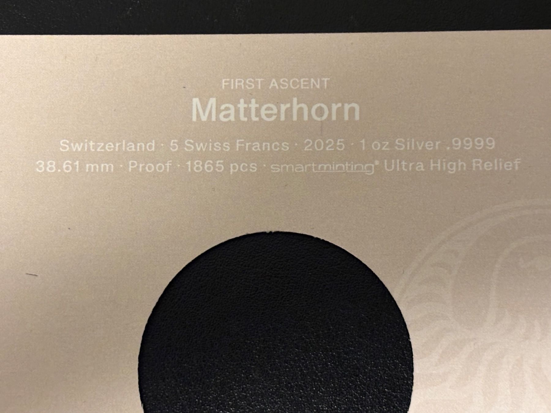 Tutti le monete: 5 Fr. 2025 Matterhorn – Nuovo e nell'imballaggio originale da Sissach venduto da Numis-Max 5