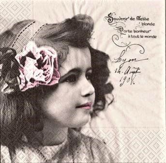 Tovaglioli: 2 Serviette Vintage Postcard Girl – Nuovo (secondo la descrizione) da Basel venduto da Happybaer