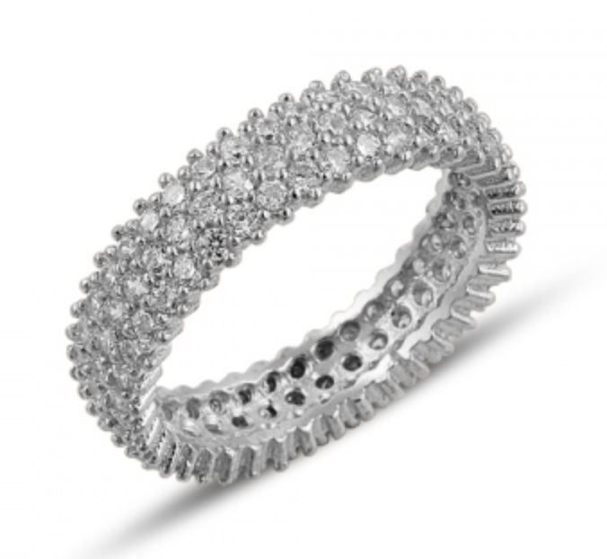Ringe: Ring Alliance Zirkonia 925 Silber 3 Linien Statement 51 – Neu (gemäss Beschreibung) aus Zürich von goldfisch.schmuck