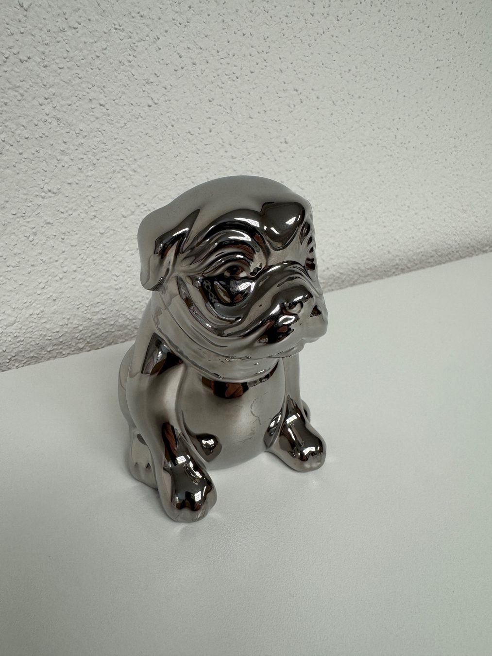 Statuette: Silberner Mops Dekofigur – Usato da Spiez venduto da Primrose2013 1