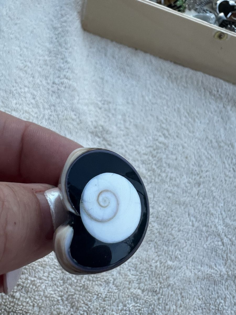 Anelli: Vintage Statement Ring, Shell Optik, Grösse 54, Unikat! – Nuovo (secondo la descrizione) da Rorschach venduto da lvi_p29s