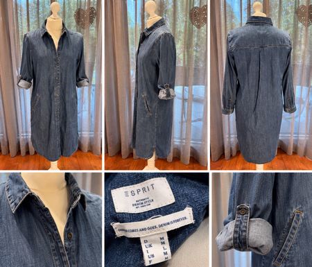 Schönes, zeitloses Jeanskleid von ESPRIT in Dunkelblau.