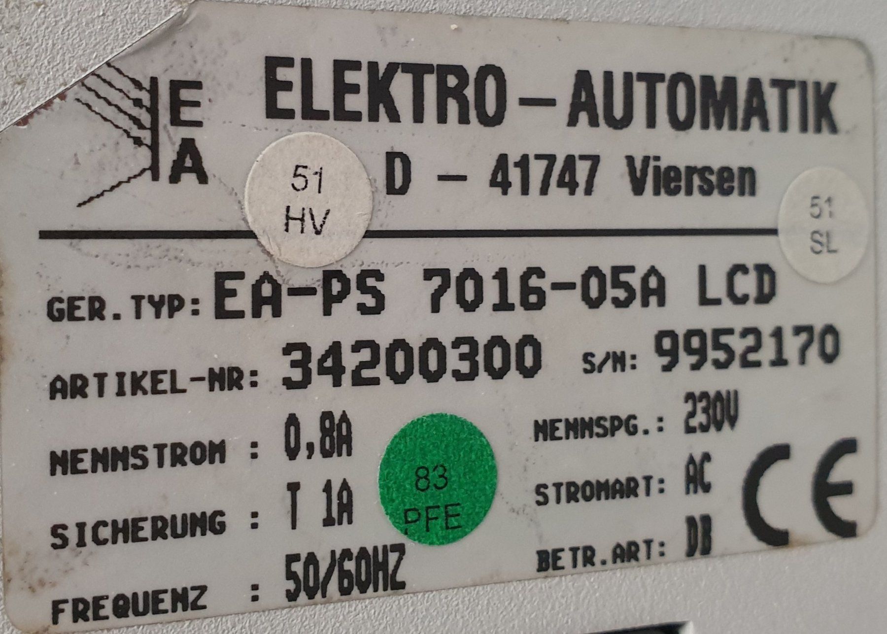 Elettrotecnica: Labornetzgerät EA-PS 7016-05A Profi-Netzteil – Usato da Horw venduto da Arta20000 5