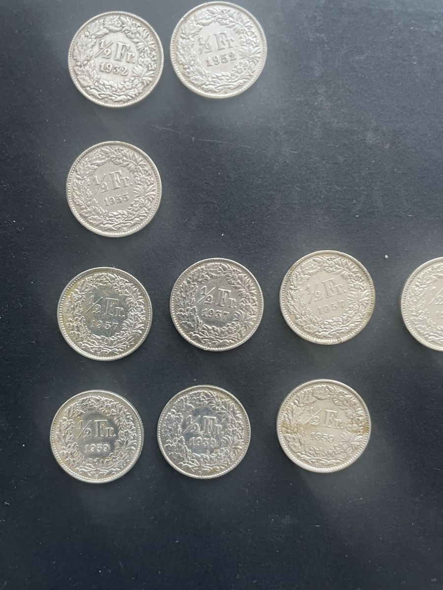 Toutes les monnaies: 13 x -.50 Silber CH Jahr diverse  – D'occasion à Meierskappel par Hala03 3