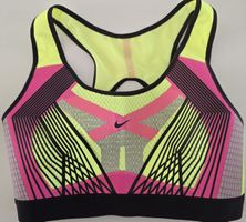 Nike Sports Bra neon pink yellow (New) 