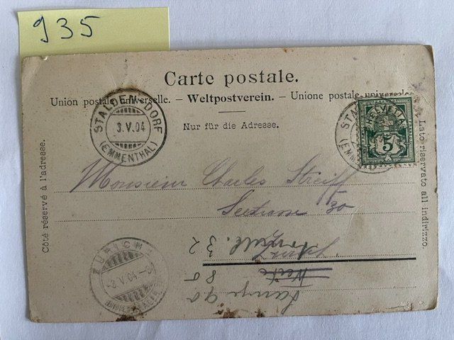 Cartoline postali: Gruss aus Kienthal gebraucht, 1904 – Usato da Niederwil AG venduto da dahu75 1