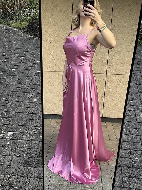 Vestiti: Abendkleid Satin Pink Träger Langes Kleid – Nuovo e nell'imballaggio originale da Appenzell venduto da mir_rqn6 1