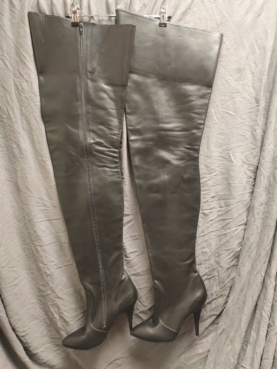 schwarze echtleder stiefel