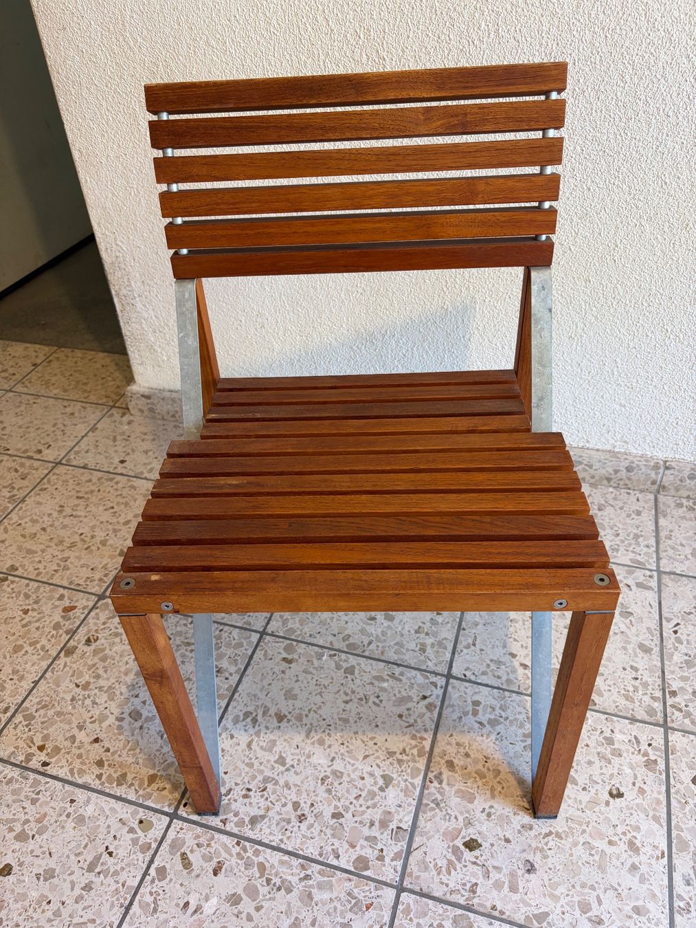 Sedie: 4 Teakholz-Stühle "Xylofon" Terrasse – Usato da Wagen venduto da wolf115 1
