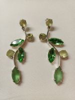 Boucles d'oreilles cristal de Bohême verts