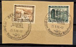 Deutsches Reich 1936 Autobahn Sonderstempel Bergedorf Briefs
