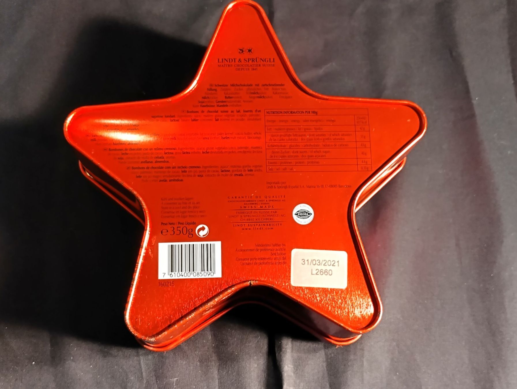 Sonstige Dekorationen & Accessoires: Blechbüchse Stern rot  mit Pailletten – Gebraucht aus Bellach von JingleCherry 2
