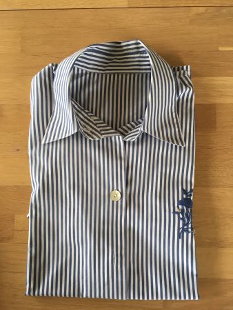 Damen Bluse gestreift Grösse 38 gestickt guter Zustand