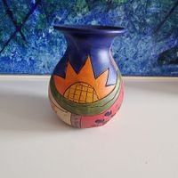 Keramik Vase, handbemalt, Dekorativ, für Herbstblumen