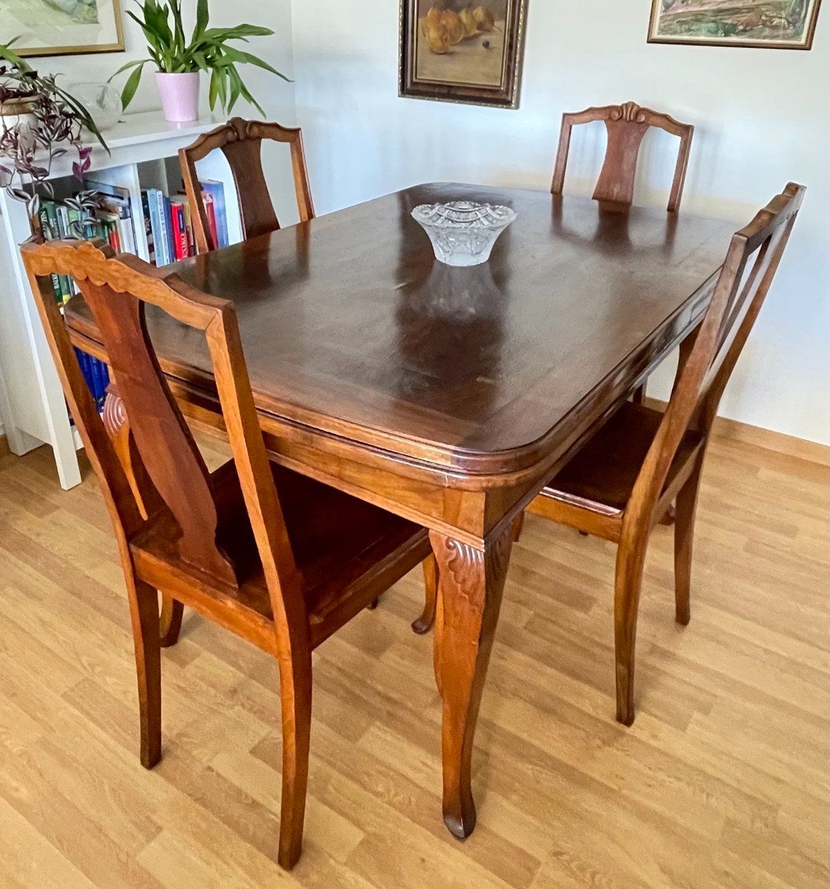 Set di tavolo e panche: Tisch + Stühle, original Jugendstil, schweizer Handarbeit – Usato da Effretikon venduto da Alexis24