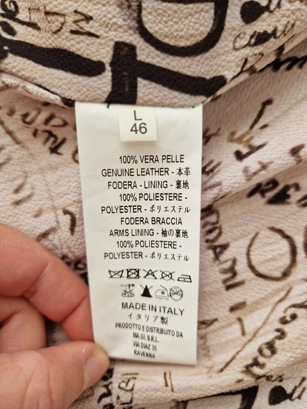 Jacken: Sword Lederjacke Blumen bemalt Gr. 46 (IT) – Neu und originalverpackt aus Erlinsbach SO von ULIKH 3