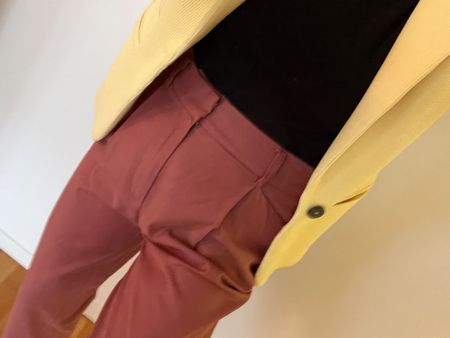 Mango Paperback Hose rosé. High waist 36