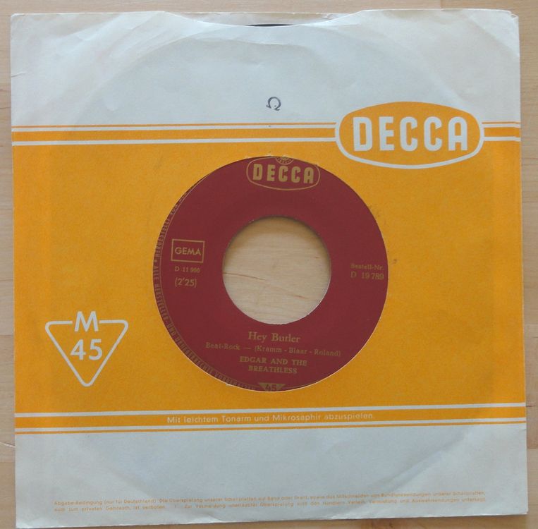 SI EDGAR AND THE BREATHLESS hey butler GERMAN BEAT 1965 (Gebraucht) in ...